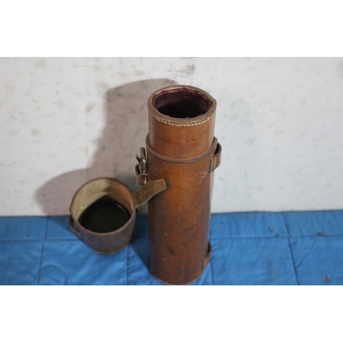 284 - Antique Brass and Leather 4 Section Dolland London Telescope - 1868 - 76.5cm Extended - In Original ... 