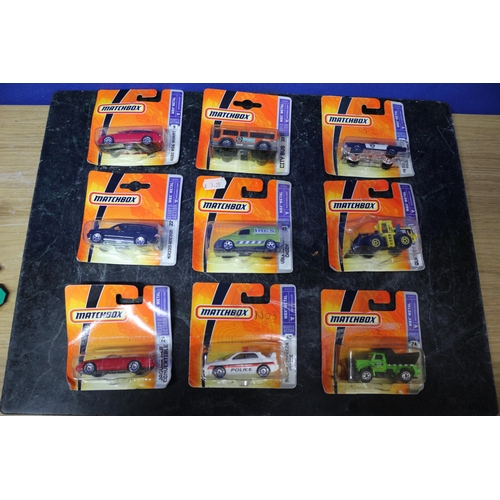 20 - 9 x Matchbox Card Backed Vehicles