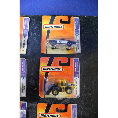 20 - 9 x Matchbox Card Backed Vehicles