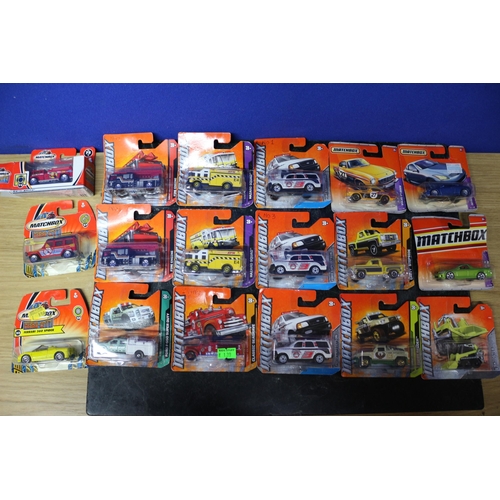 23 - 18 x Matchbox Mixed Series Card Backed Vehicles