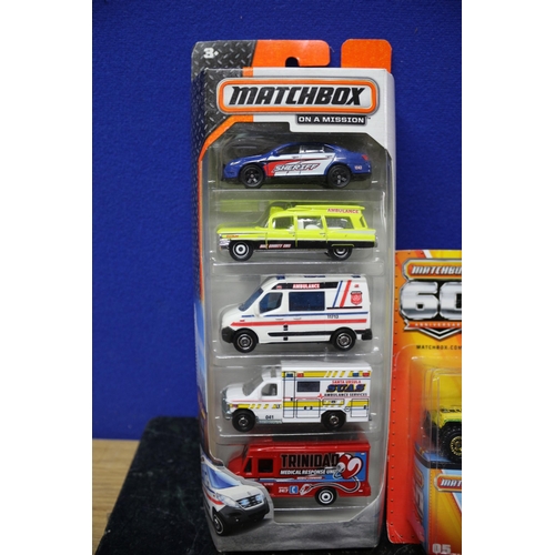 27 - 2 x 5 Pack Matchbox Vehicles including one On a Mission Pack plus 60th Anniversary