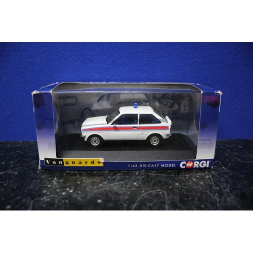 28 - Corgi Vanguards Ford Fiesta Mk1 1.3GL Hertfordshire Police Vehicle - 1:43