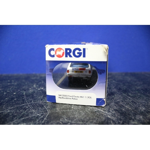 28 - Corgi Vanguards Ford Fiesta Mk1 1.3GL Hertfordshire Police Vehicle - 1:43