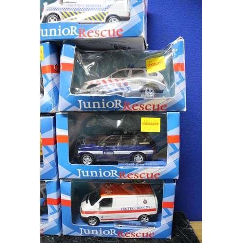 36 - 11 x Boxed Junior Rescue Oversea Vehicles including Police & Response by Cararama