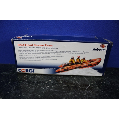 41 - Corgi RNLI Flood Rescue Team - Land Rover Defender and RNLI D Class Lifeboat - Boxed