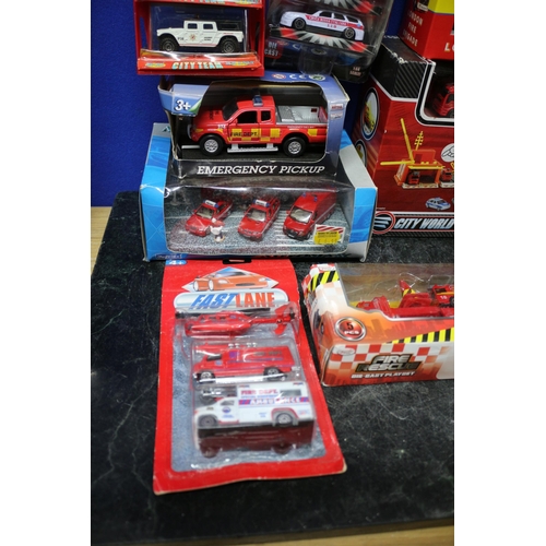 45 - Large Selection of Emergency Services Vehicles - Mixed Makes