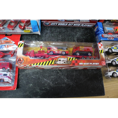 45 - Large Selection of Emergency Services Vehicles - Mixed Makes