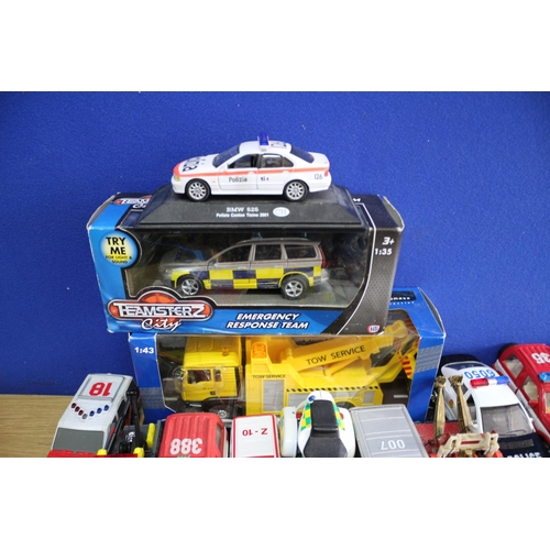 48 - Large Selection of Emergency Services Vehicles including Matchbox - Couple Boxed - All Played With C... 