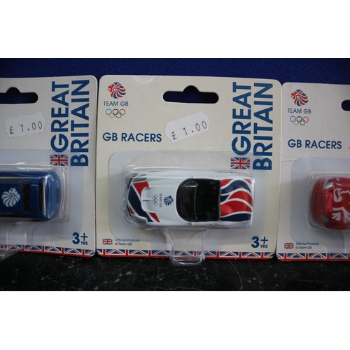 51 - 3 x Team GB Racers Die cast Corgi Vehicles