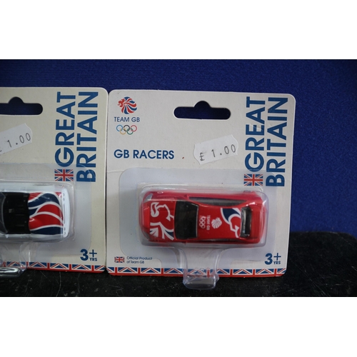 51 - 3 x Team GB Racers Die cast Corgi Vehicles