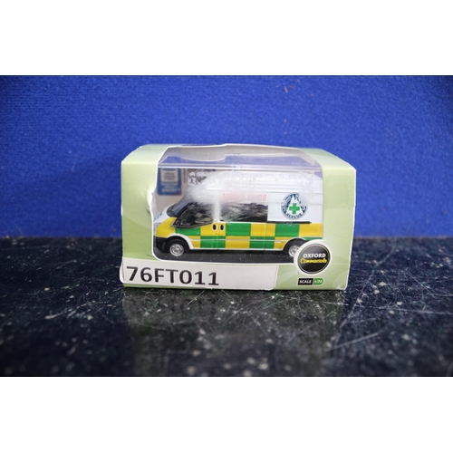 55 - Oxford Die Cast Commercials - Ford Transit Lomond Mountain Rescue Vehicle - 1:76 - Boxed with Outer ... 