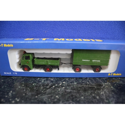 68 - B-T Models DA50 - AEC Ballast Tractor & Drawbar Van Trailer - BRS Parcels - 1:76 - Boxed