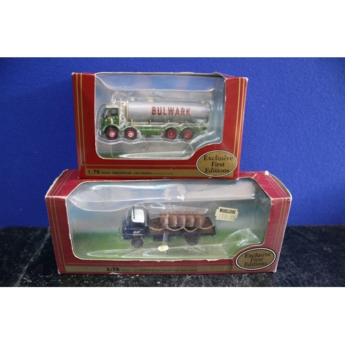 77 - 2 x Gubow Die Cast Model Vehicles including Atkinson 8 Wheel Round Tanker Bulwark & Trader 2 Axle Fl... 