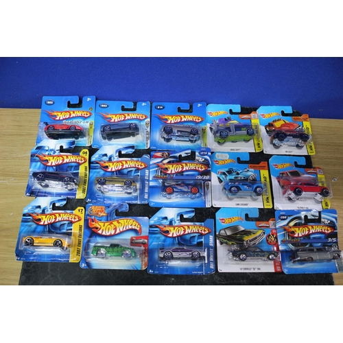 93 - 15 x Die Cast Hot Wheels Card Backed Vehicles