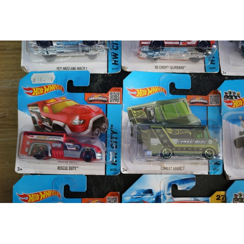 94 - 15 x Die Cast Hot Wheels Card Back Vehicles