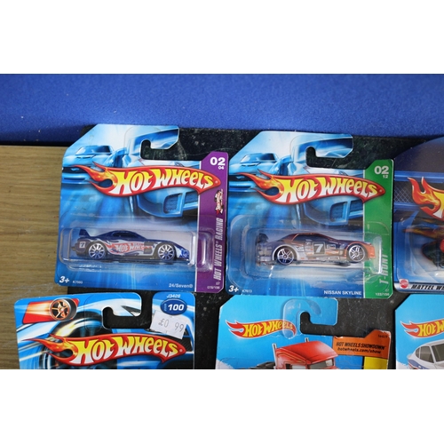 95 - 13 x Die Cast Hot Wheels Card Backed Vehicles