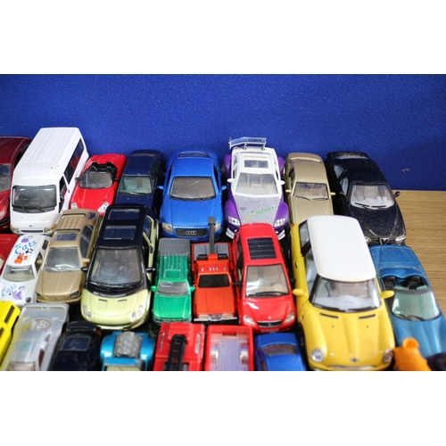 97 - Large Selection of Played With Vehicles including Hot Wheels and Matchbox