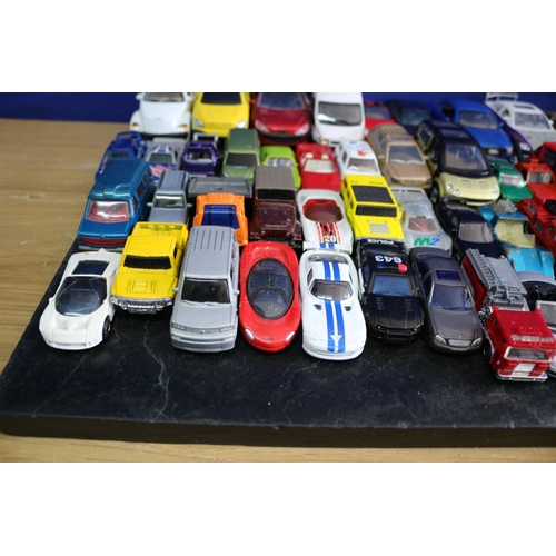 97 - Large Selection of Played With Vehicles including Hot Wheels and Matchbox