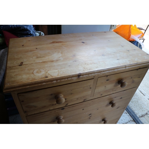 130 - Solid Pine Chest of Drawers - 3 + 2