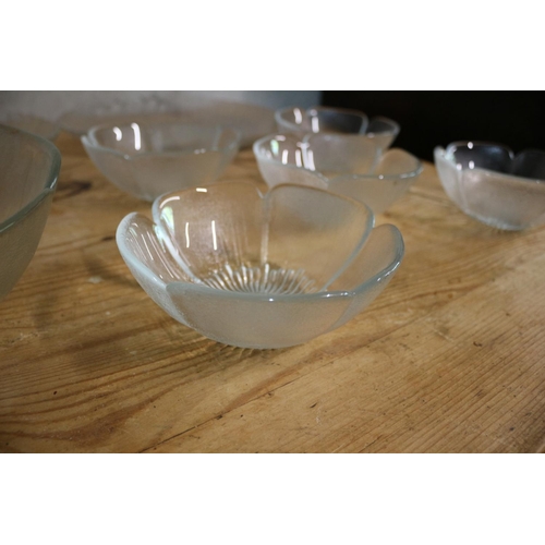 140 - Selection of Glass Bowls and Dishes in a Floral Design