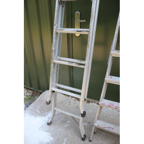 148 - 2 x Aluminium Step Ladders