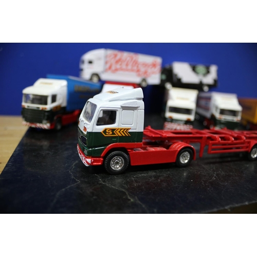 154 - 9 x Eddie Stobart Cabs with Trailers