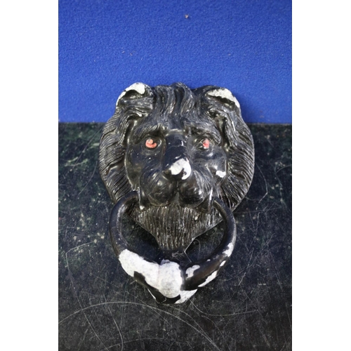 162 - Vintage Lion Face Metal Door Knocker