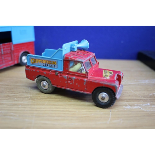 175 - Vintage Corgi Chipperfield Circus Land Rover and Bedford Tractor Unit with Articulated Horse Box