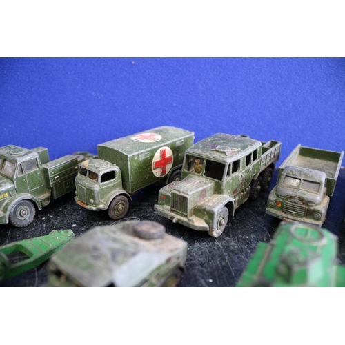 180 - Mainly Dinky Vintage Die Cast Military Vehicles