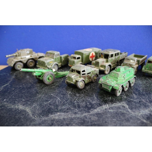 180 - Mainly Dinky Vintage Die Cast Military Vehicles