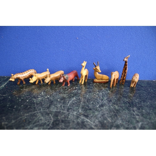 288 - Collection of Wooden Carved Animals - small