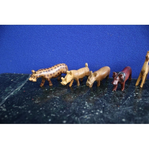 288 - Collection of Wooden Carved Animals - small