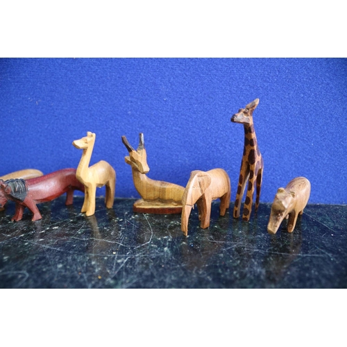 288 - Collection of Wooden Carved Animals - small