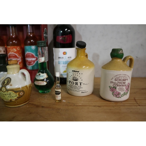 26 - Selection of Miniatures plus Coffee syrups - Rock Ice Cubes in Glass and Other Alcohol Related Items