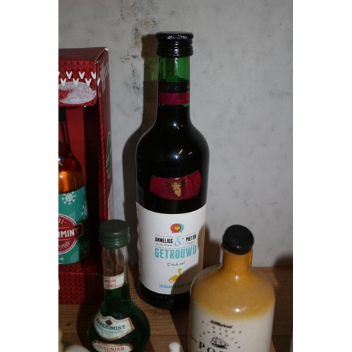 26 - Selection of Miniatures plus Coffee syrups - Rock Ice Cubes in Glass and Other Alcohol Related Items