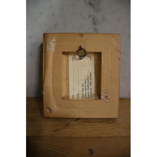 31 - Very Nice Framed Blue Cameo of Side Profile of a Lady