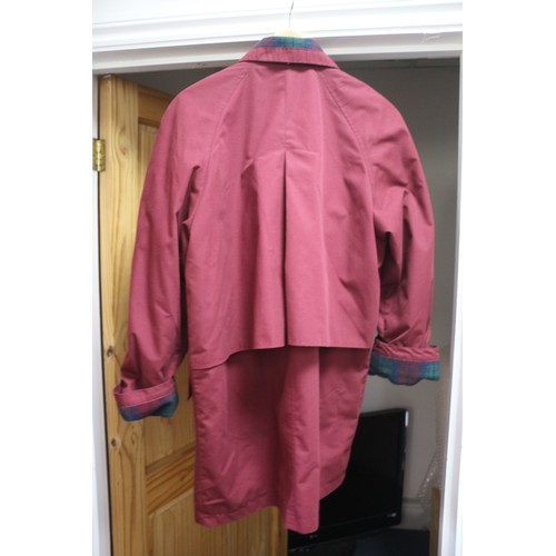 66 - Red Styled by Harvey Jacket with Tartan Lining - Size 12