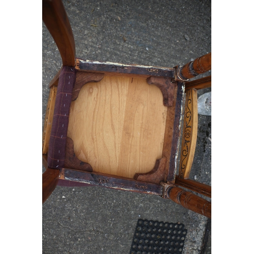 72 - Pair of Aged Chairs with Ornate Carving