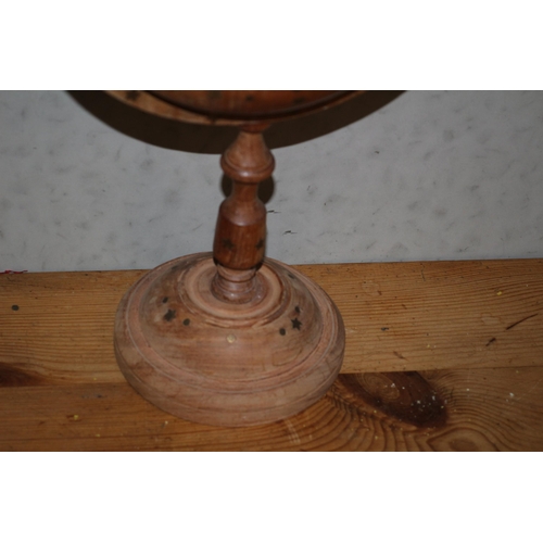 106 - Indian Made Circular Swivel Dresser Mirror with Brass Inlay