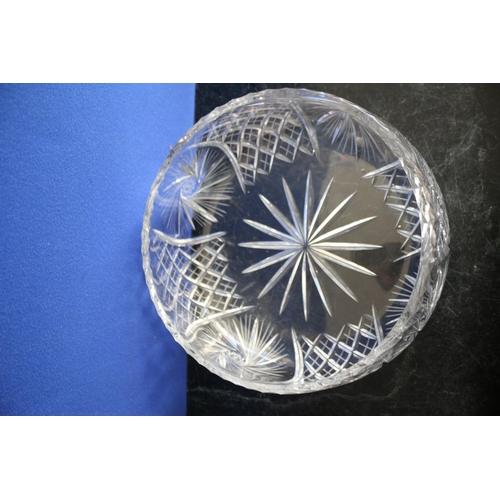 291 - Large Crystal Bowl, couple of chips, 29cm x 14cm