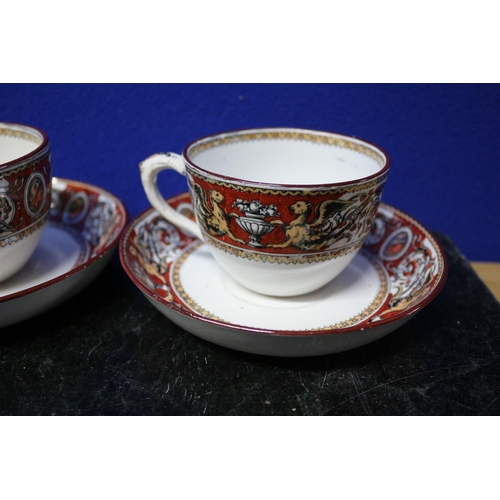 299 - Trio of Minton Cups & Saucers, some nibbles