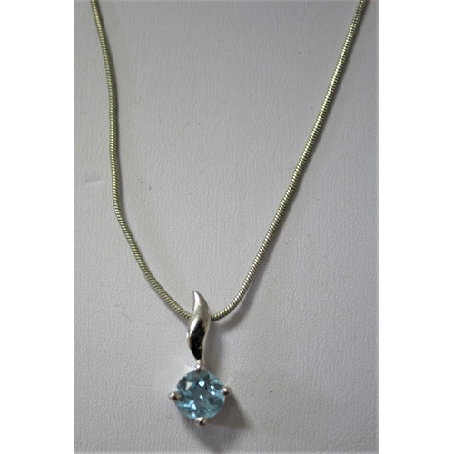 339 - 925 Marked Silver Necklet with Pendant