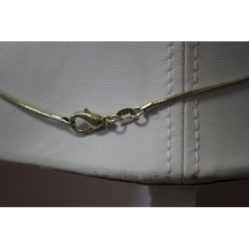 339 - 925 Marked Silver Necklet with Pendant