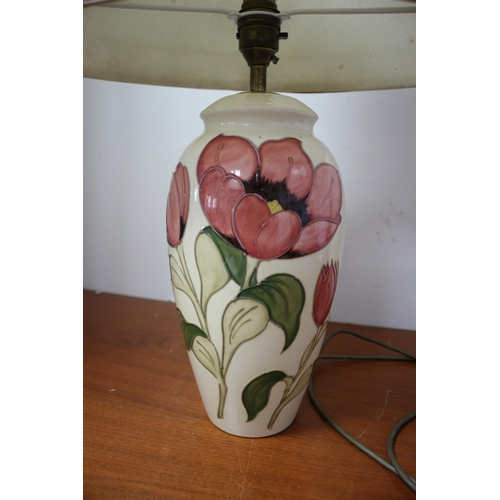 342 - Moorcroft Hibiscus Lamp - 59cm to Top of Shade