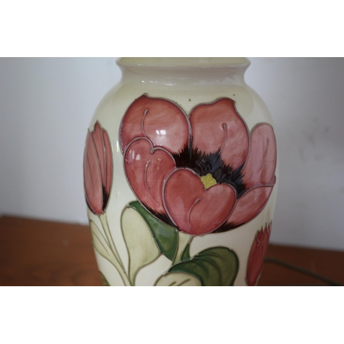 342 - Moorcroft Hibiscus Lamp - 59cm to Top of Shade