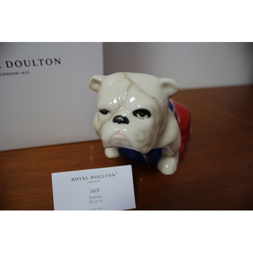 343 - Boxed with Paperwork 'No Time to Die' Royal Doulton James Bond 007 Ceramic Bulldog - HN1044