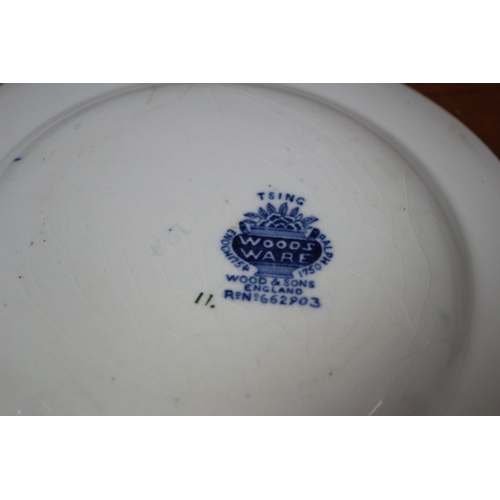 349 - Blue & White China plus Warming Plates - Tsing Woods Ware plus Copenhagen Porcelain