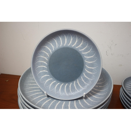 351 - Quantity of Denby Blue Echo Table Ware