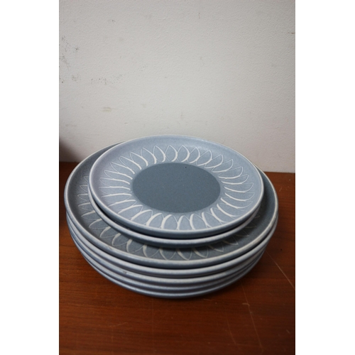 351 - Quantity of Denby Blue Echo Table Ware