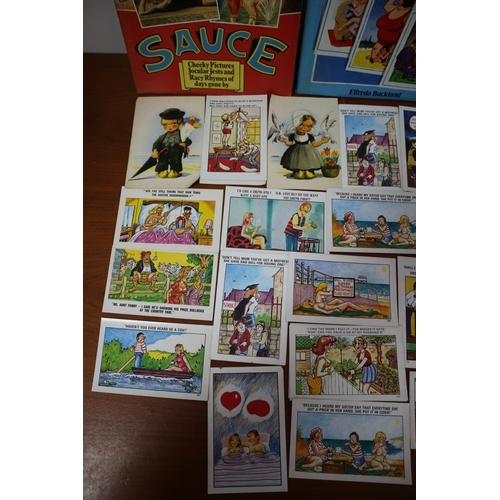 358 - Vintage Cheeky / Saucy Postcards plus 3 Books